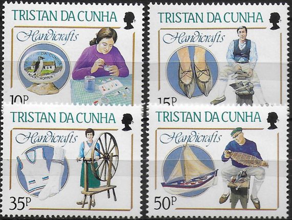 1988 Tristan da Cunha Local handicrafts 4v. MNH Y&T n. 424/27