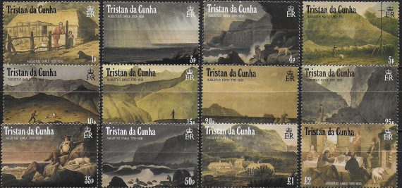 1988 Tristan da Cunha Augustus Earle 12v. MNH Y&T n. 436/47