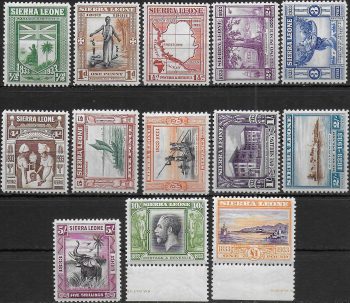 1933 Sierra Leone Wilbeforce 13v. MNH SG n. 168/80