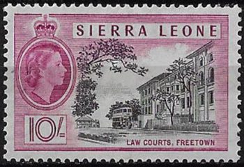 1961 Sierra Leone 10s. black and purple MNH SG n. 221a