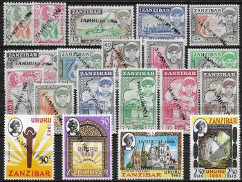 1964 Zanzibar Jamhuri 1964 20v. MNH SG n. 394/413