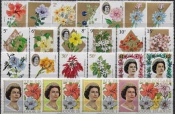 1967-71 Cook Islands Flowers 23v. MNH SG n. 227A/48A