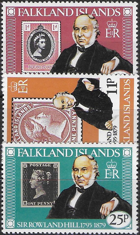 1979 Falkland Islands Sir Rowland Hill 3v. MNH Michel n. 288/90