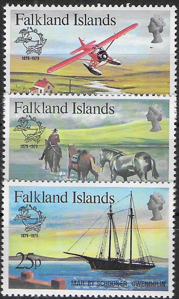 1979 Falkland Islands postal mail deliveries 3v. MNH Michel n. 292/94