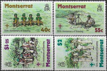 1979 Montserrat scouting 4v. MNH Stanley Gibbons n. 436/39