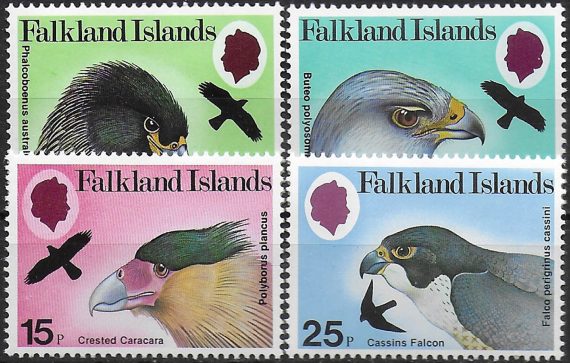 1980 Falkland Islands falcon 4v. MNH Michel n. 308/11