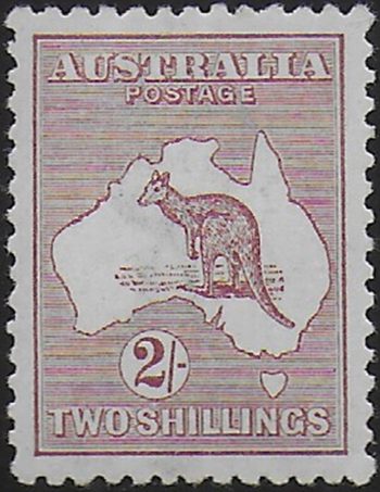 1916 Australia Kamgaroo 2s. red-brown MNH SG n. 41a