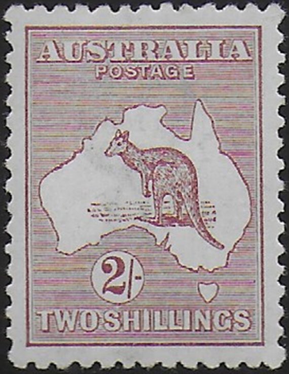 1916 Australia Kamgaroo 2s. red-brown MNH SG n. 41a