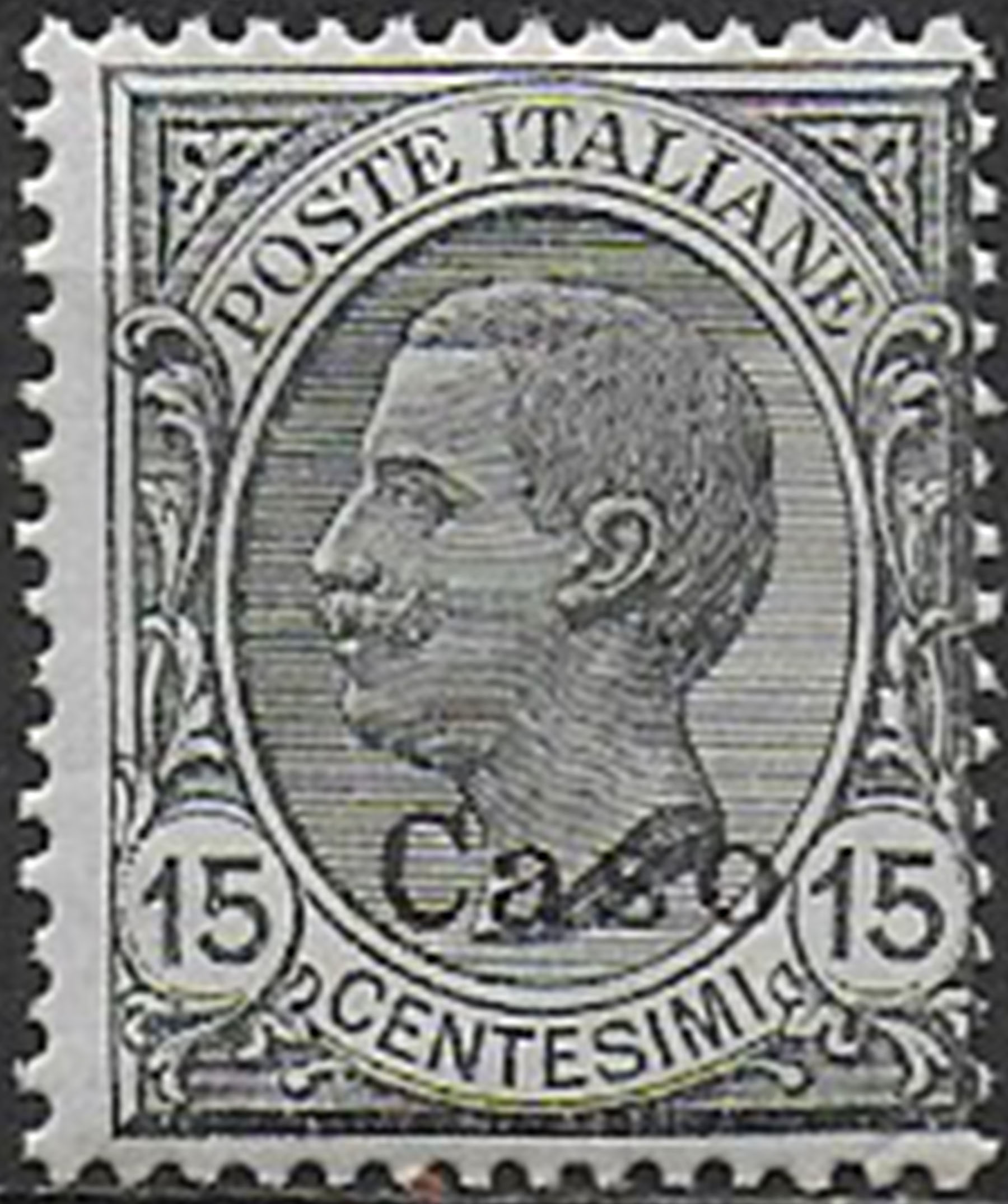 1921-22 Egeo Caso 15c. grey mc MNH Sassone n. 10