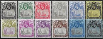 1924-33 Ascension Badge of St Helena 12v. MNH SG n. 10/20