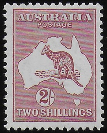 1945 Australia Kamgaroo 2s. maroon MNH SG n. 212