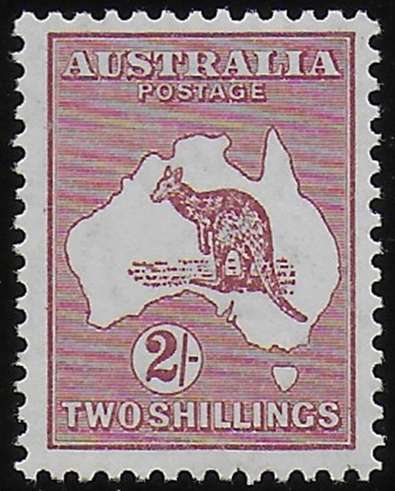 1945 Australia Kamgaroo 2s. maroon MNH SG n. 212