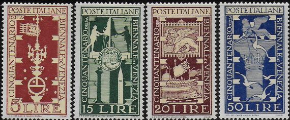 1949 Italia Biennale Venezia MNH Sassone n. 594/97