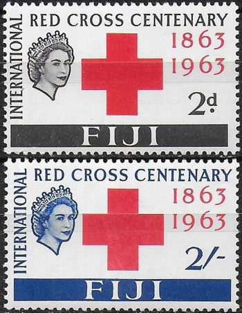 1963 Fiji Red Cross Centenary 2v. MNH SG n. 333/34