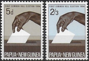 1964 Papua First municipal elections 2v. MNH Y&T n. 56/57