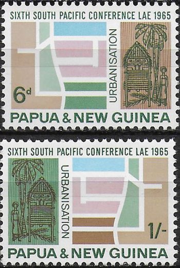 1965 Papua Urbanisation conference 2v. MNH Y&T n. 78/79