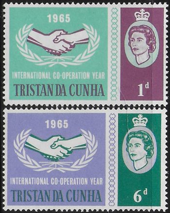 1965 Tristan da Chuna Co-operation Year 2v. MNH SG n. 87/88