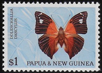 1967 Papua New Guinea butterflie $1 MNH SG n. 91a