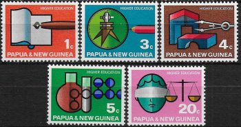 1967 Papua Higher education 5v. MNH Y&T n. 105/09