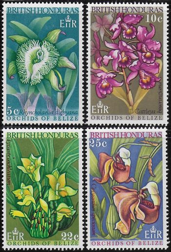 1969 British Honduras Orchids of Belize 4v. MNH SG n. 268/71